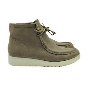 Ana Shoes Womens Size 7 M Brown Taupe Sneakers Booties Lace Up Farlin Porchini